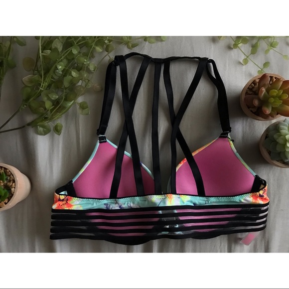 Pink- Blue and floral Bra|Wired Support|32B - Picture 3 of 4